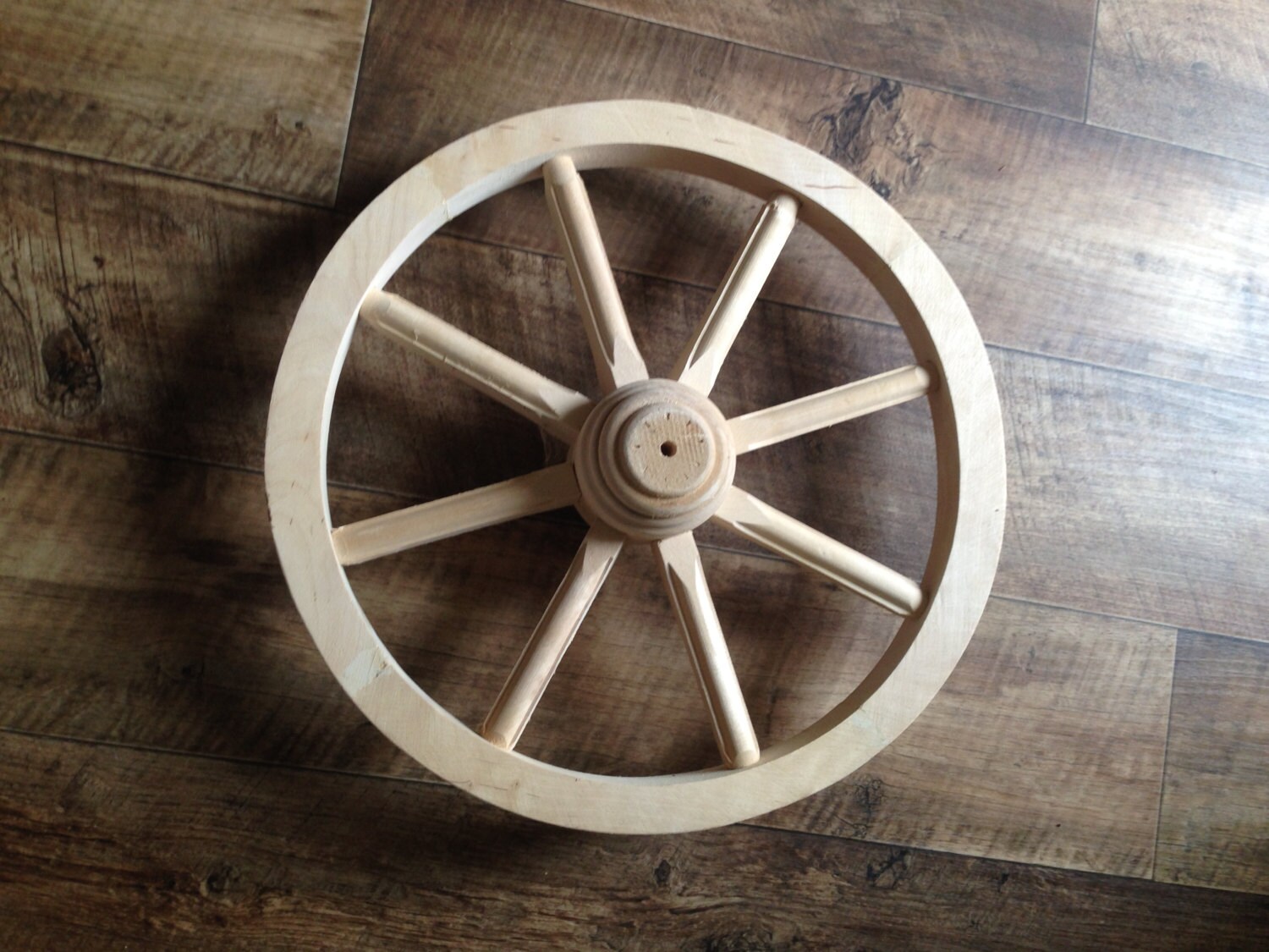 Unpainted Irish Wooden Cart Wheels