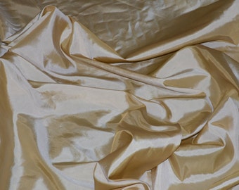 Champagne Taffeta Fabric | Silk Taffeta Fabric | Fabric By The Yard 58"/60"
