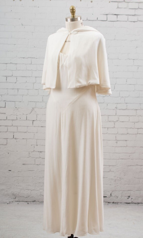 white velvet gown