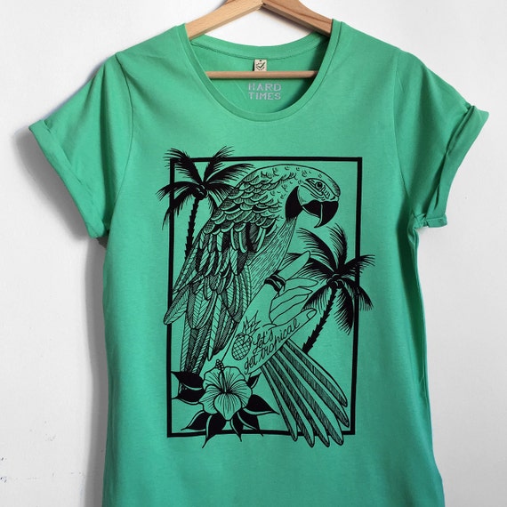 parrot colour tshirt