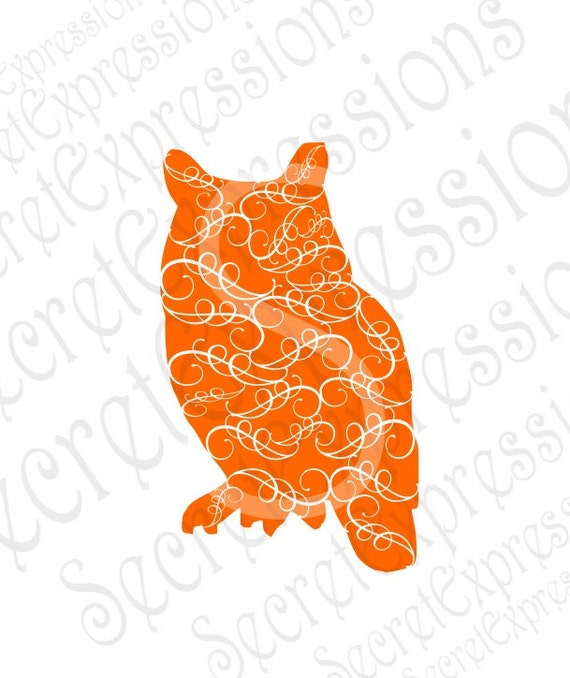 Download Owl Svg Owl Swirl Svg Decorative Owl Svg Digital Cutting