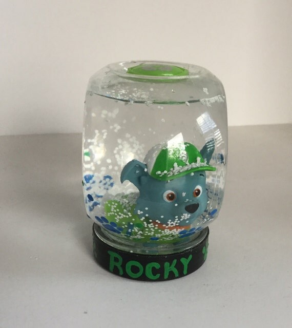 personalized snowglobe paw patrol snow globe rocky personalized snowglobe paw patrol snow globe rocky