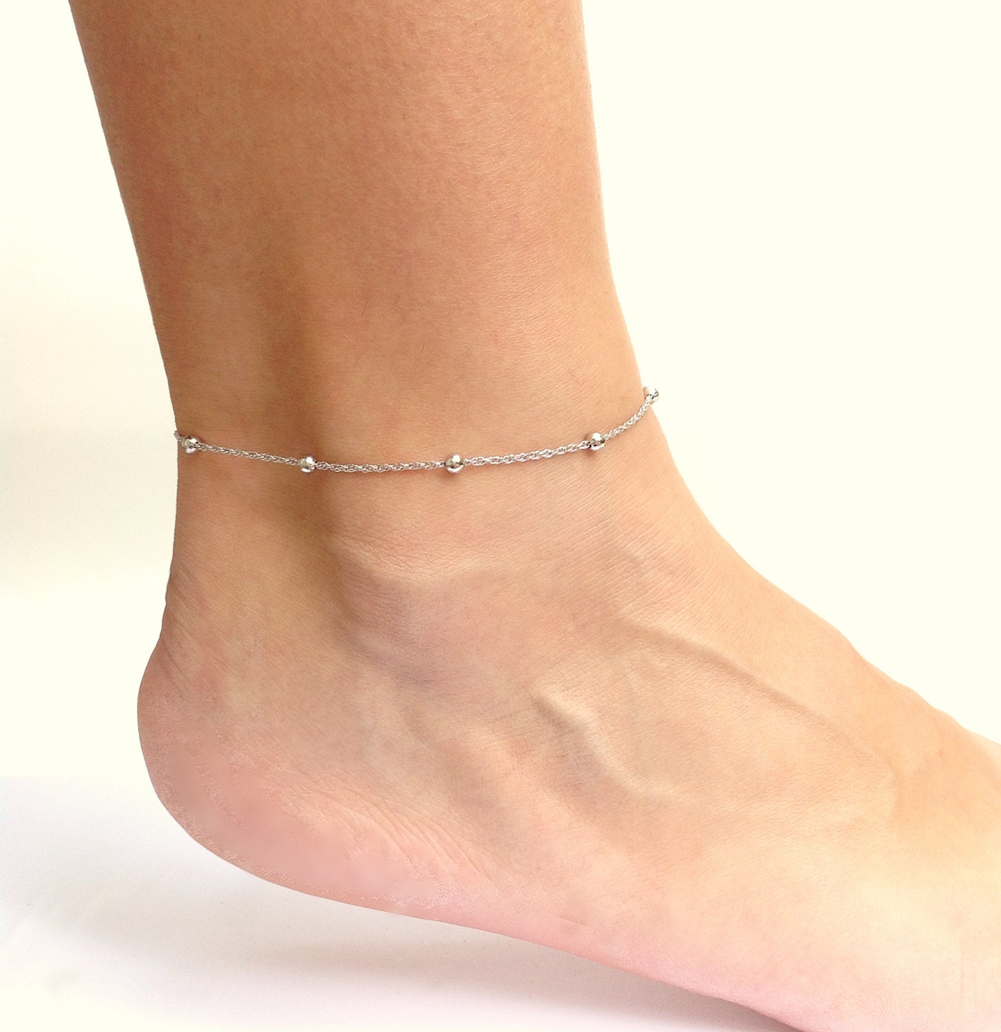 Chain Anklet Silver Ankle Bracelet Foot Bracelet Dainty 