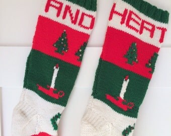 Personalized Hand Knit Christmas Stockings - available for 2017