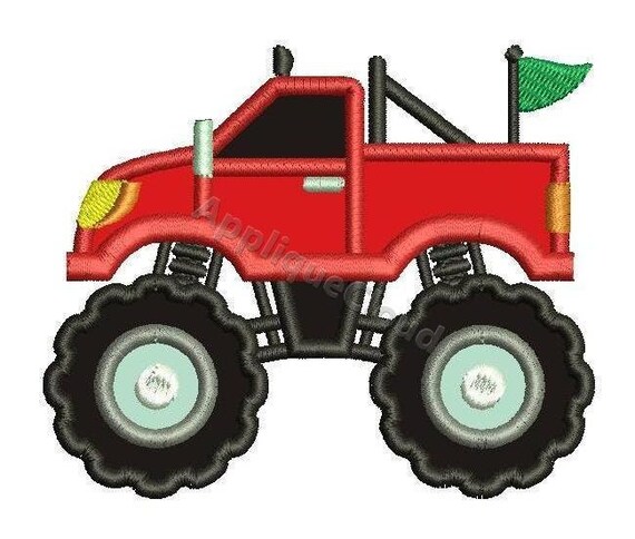 Monster Truck applique design INSTANT DOWNLOAD digital file