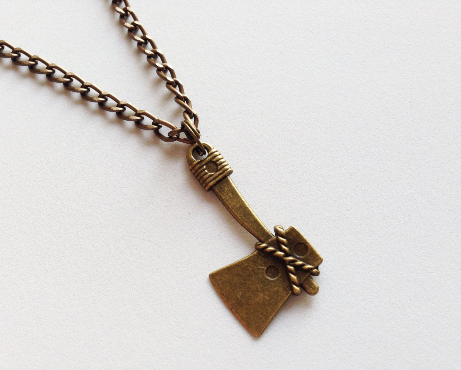 AXE Necklace Axe Pendant Charm Chain Necklace 3D Charm by ZAHUCZKI