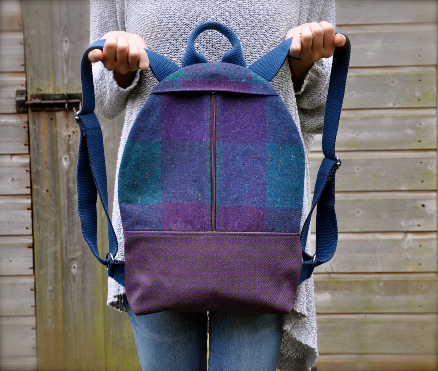 unique backpack hipster backpack rucksack backpack wool