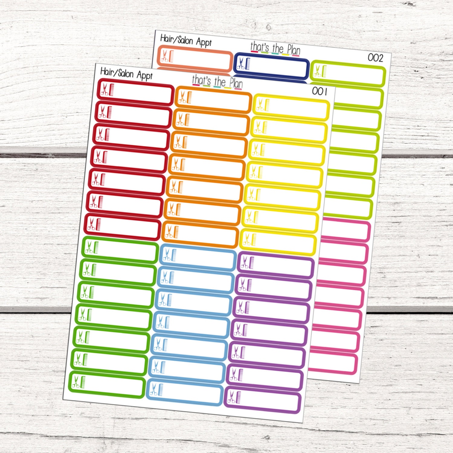 Download Hair Salon Appointment Planner Stickers Hair Planner