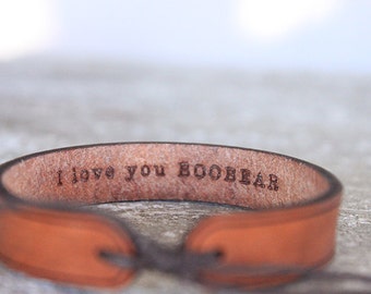 Men's leather bracelet- -Personalized- Valentine's gift for men- Boho Leather Bracelet - Boho Bracelet - Leather Bracelet- Leather Cuff-