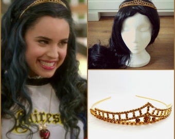 Evie Disney Descendants Crown, Evie Descendants Tiara , Evie Headpiece ,Evie costume,Descendants Headpiece ,Evie Gold Tiara ,Evie Gold Crown