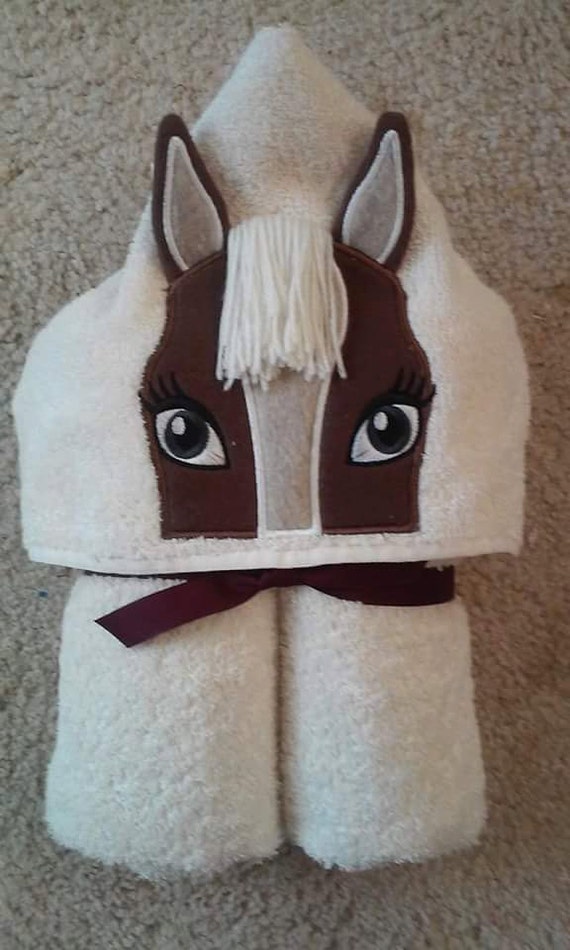 Horse Personalised Hooded Towels Hooded by CLSouthernCreations