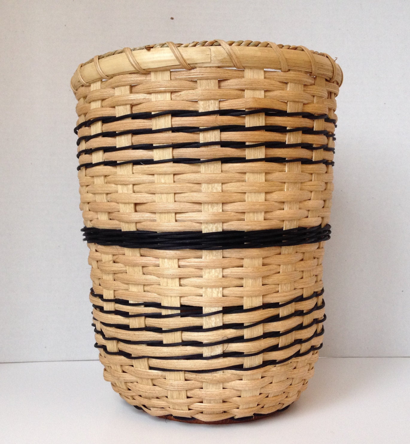 Small Wastebasket by TroyersBaskets on Etsy