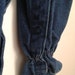 Vintage 1970's Oshkosh Baby Dark Blue Jean Denim Overalls w/Snap Legs and Footies Sz 6-9 Mo