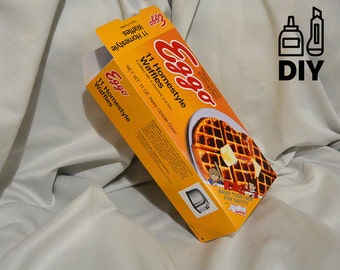 DIY Stranger Things inspired Eggo Waffles box DIY - download, print, cut & glue