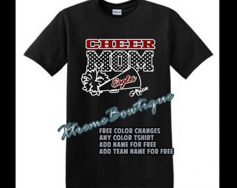Personalized Cheer Mom Shirt, Cheer Mom TShirt, Custom Cheer Mom Shirt, Cheer Mom Shirt, Cheer Mom TankFree Changes, Fast Shipping