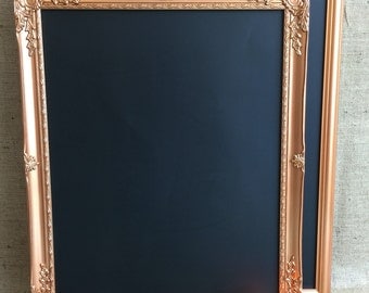 Large COPPER / ROSE GOLD Chalk Board - Copper Blackboard / Framed Chalk Board / Copper Message Board / Copper Home and Office Decor