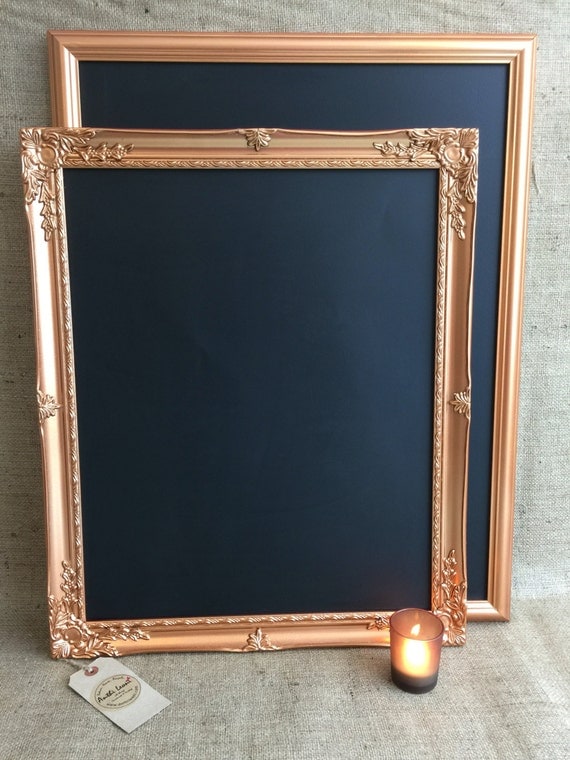Large COPPER / ROSE GOLD Chalk Board - Copper Blackboard / Framed Chalk Board / Copper Message Board / Copper Home and Office Decor