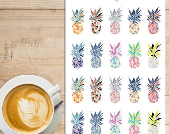 Colourful Pineapples Planner Stickers | Tropical Summer | Pineapples Stickers | Summer Stickers | Tropical Stickers (S-137)