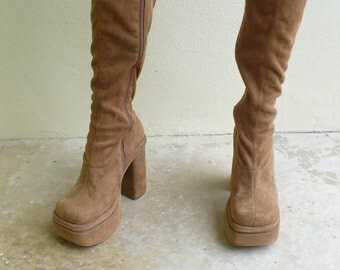 black boots with tan heel