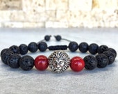 Mens Lion Bracelet, Mens Lava Bracelet, Red Agate Bracelet, Bracelet For Men, Protection Bracelet, Lion Bracelet, Lionhead Bracelet, Gift Mens Lion Bracelet, Mens Lava Bracelet, Red Agate Bracelet, Bracelet For Men, Protection Bracelet, Lion Bracelet, Lionhead Bracelet, Gift