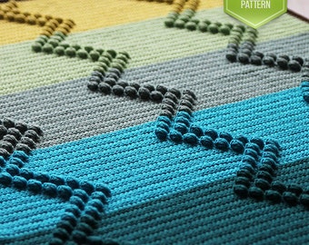 PDF crochet pattern - Charlie ripple crochet newborn baby blanket - instant download - modern baby blanket - wave