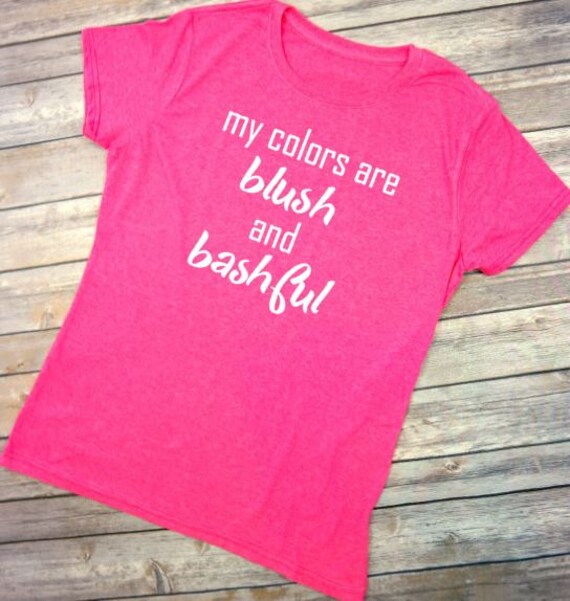 My Colors are Blush and Bashful Tee Steel by twobluechihuahuas