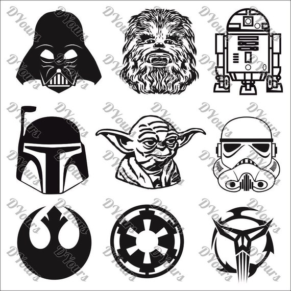 Download Star Wars Characters - 9 Vector Models - Vector Collection ...