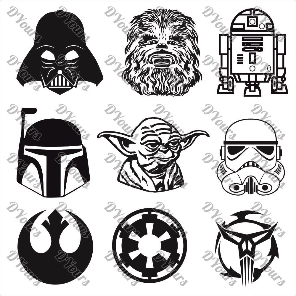 Download Star Wars Characters 9 Vector Models Vector Collection svg