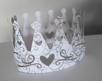 Crown SVG - Tiara Svg - Cake Topper svg - Crown Cut File - Svg files for silhouette - svg designs - cupcake topper - princess svg