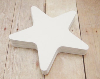 Cardstock Star Cutouts-Starfish Shapes-White Star Cutouts-Scrapbooking Cutouts-Star Embellishments- Paper Cutouts-Party Decor-White Stars