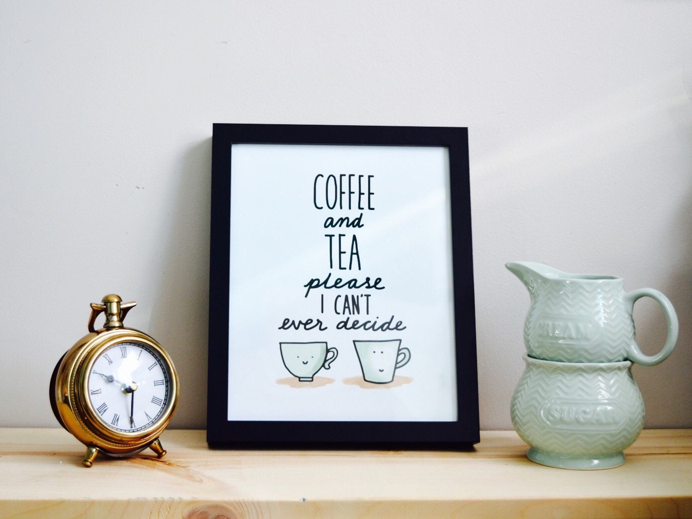 COFFEE and TEA PLEASE Print Wall Art by THEBRANCHANDTHEVINE