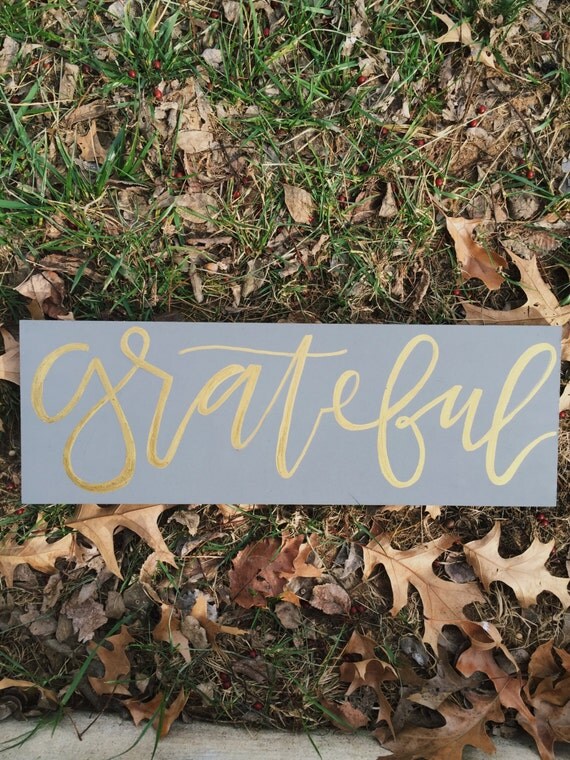 Grateful Wooden Sign Rustic Home Decor by