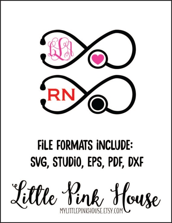 Download Infinity Nurse Stethoscope Monogram design cut file | SVG ...