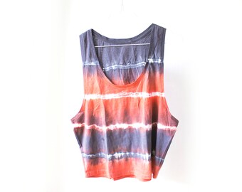 Crop top #19 - handloom organic top in dark blue