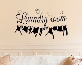 Laundry Room Wall Decal- Laundry Room Decal- Laundry Room Wall Decor- Laundry Sign Decal Vinyl Lettering- Laundry Vinyl Wall Art Decor 070