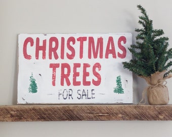 Christmas Trees For Sale Sign Christmas Decor Farm Decor