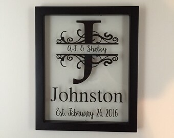 Wedding, Wedding Gift, Wedding Gift Ideas, Personalized Gift, Gifts for Couple, Gifts for Bride, Established Sign, Last Name Sign, Weddings