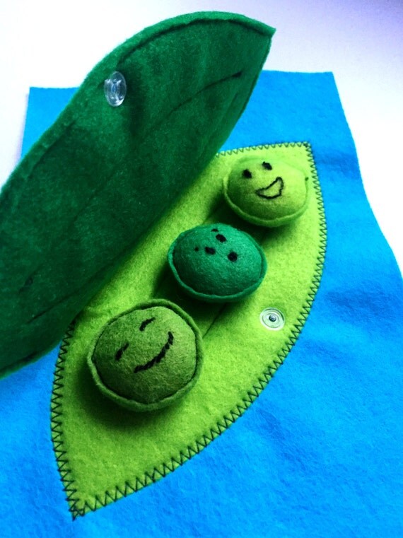 Items similar to Felt peas in a pod quiet book toddler activity