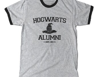 Hogwarts Alumni Ringer T-Shirt, Harry Potter Tee shirt