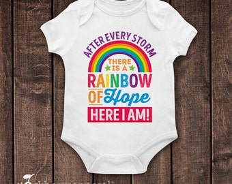 Rainbow Baby Bodysuit - After Every Storm - Rainbow Baby announcement - Rainbow of Hope - Rainbow Baby Shirt - Rainbow Baby Gift Photo Prop