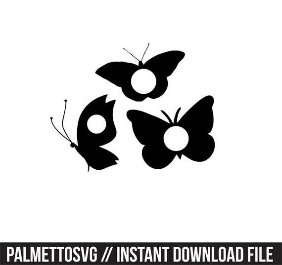 Download butterfly monogram frame svg dxf file instant download