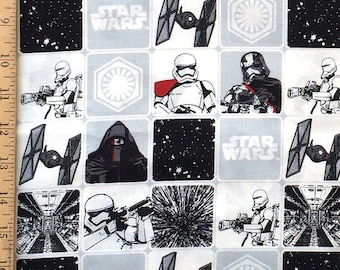 Star Wars Fabric, Star Wars VII The Force awakens The Dark Side Fabric, 100% Cotton Fabric by Carmelot Fabrics