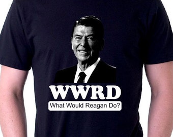 reagan riding velociraptor shirt