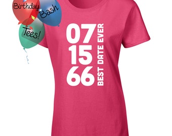 Custom Birthday Shirt, Custom Women's Shirt, Custom Men's Shirt, Customize the Date, Personalized Shirt, Customize Birthday Shirts All Ages