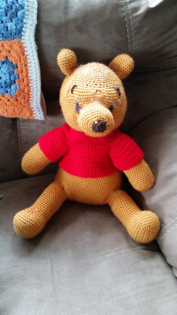 knitted pooh bear