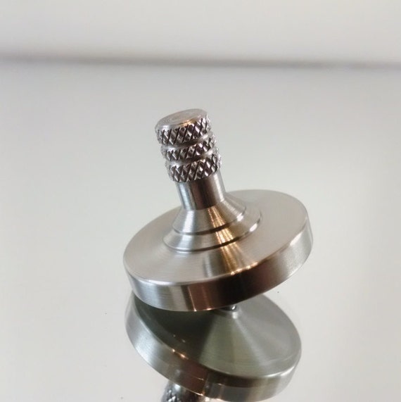 Precision Spinning Top Stainless Steel in brushed finish