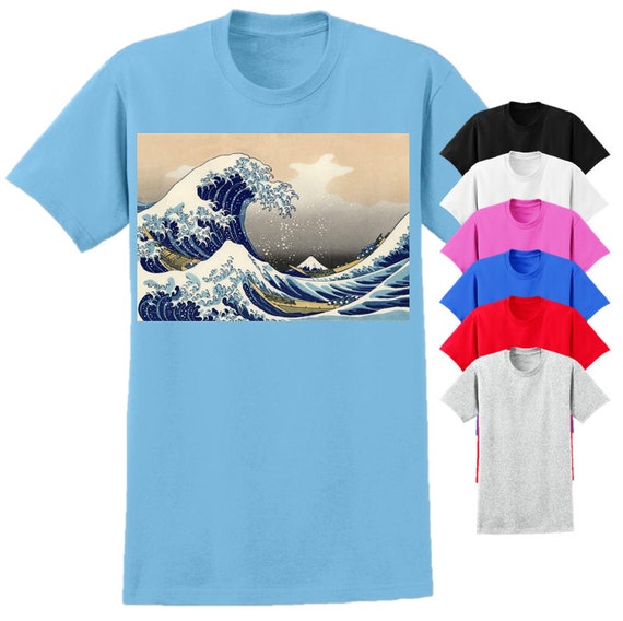 Hokusai The Great Wave T Shirt New White by LimitlessPrintsStore