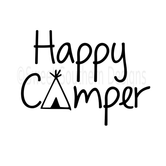 Download Happy camper SVG instant download design for cricut or