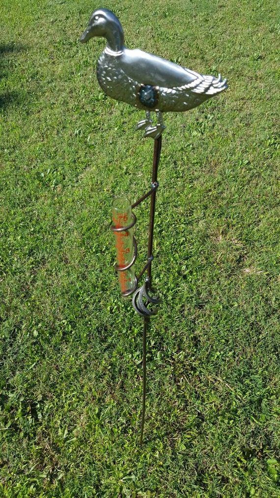 Duck Rain Gauge by Includes by bottletreebob