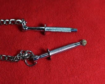 Chain Linked Pronged Pinching Nipple Clamps